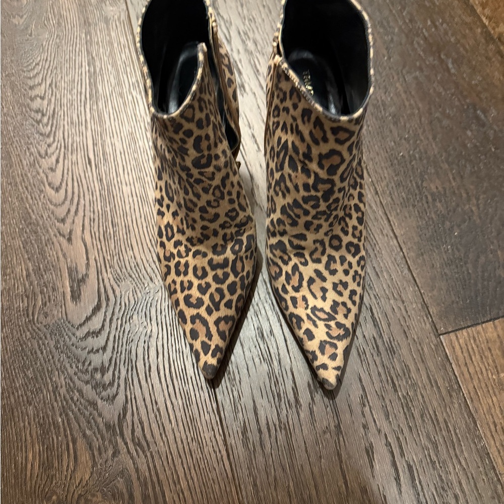 Tamara Mellon Leopard Print Ankle Boots